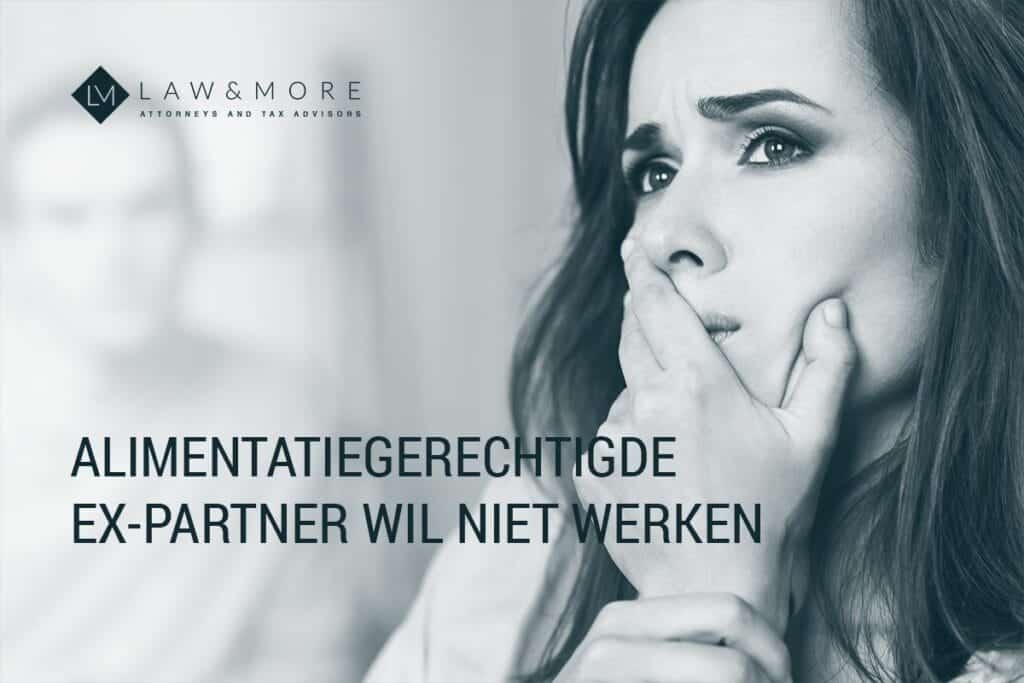 alimentatiegerechtigde ex partner wil niet werken image nl