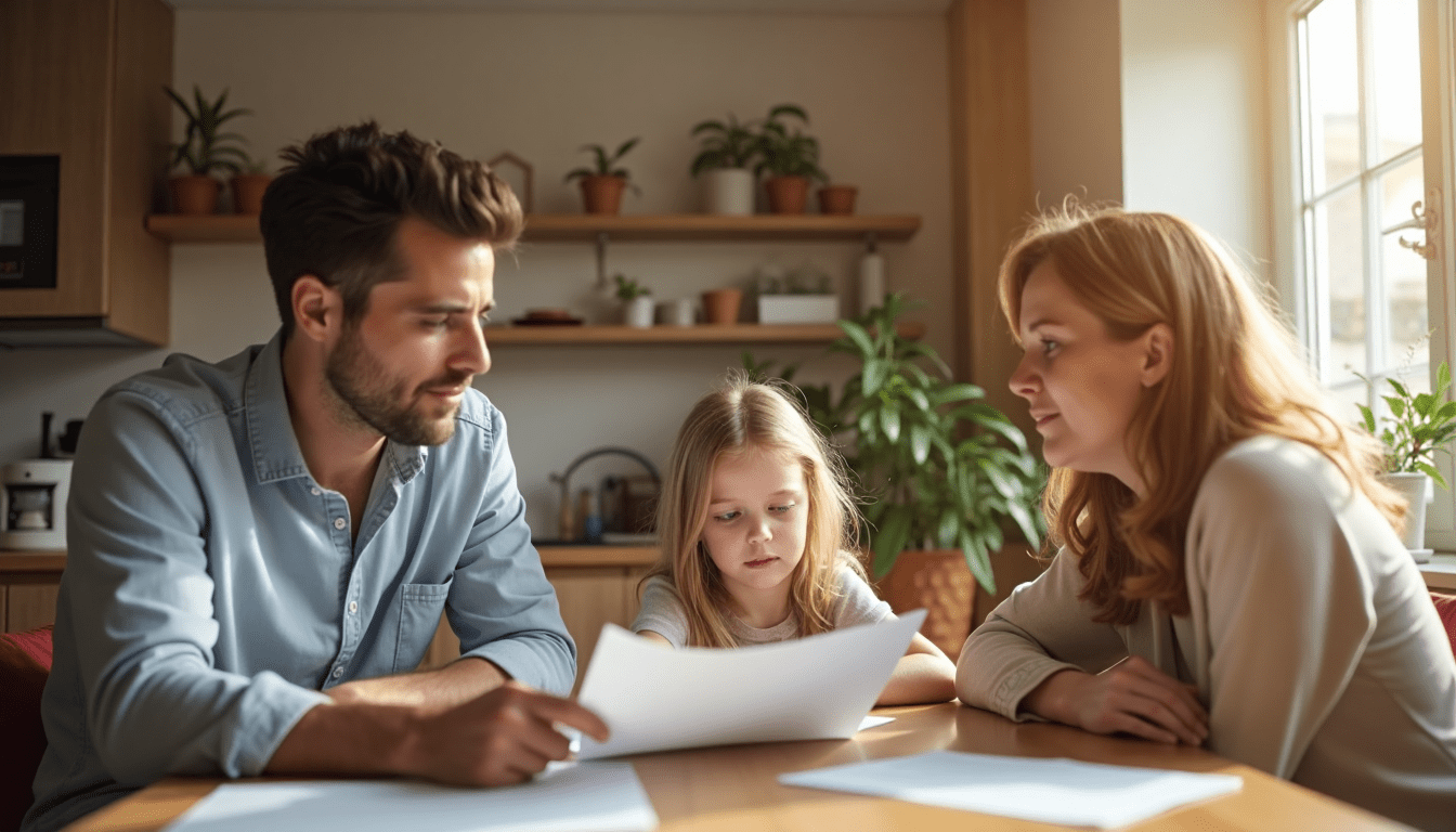 Gescheiden ouders bespreken regeling met dochter
