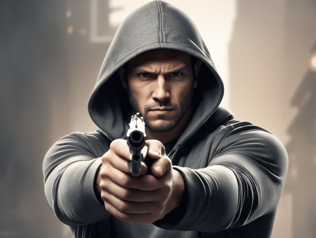 man met revolver
