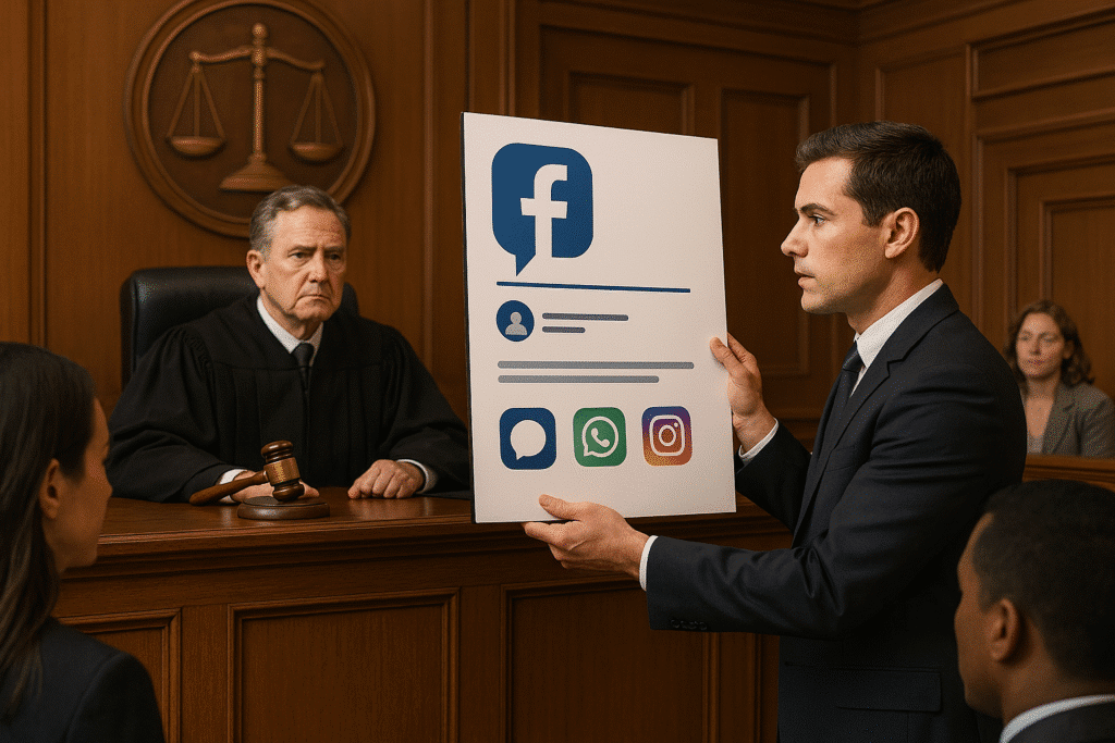Rechtszaak met sociale media bewijs