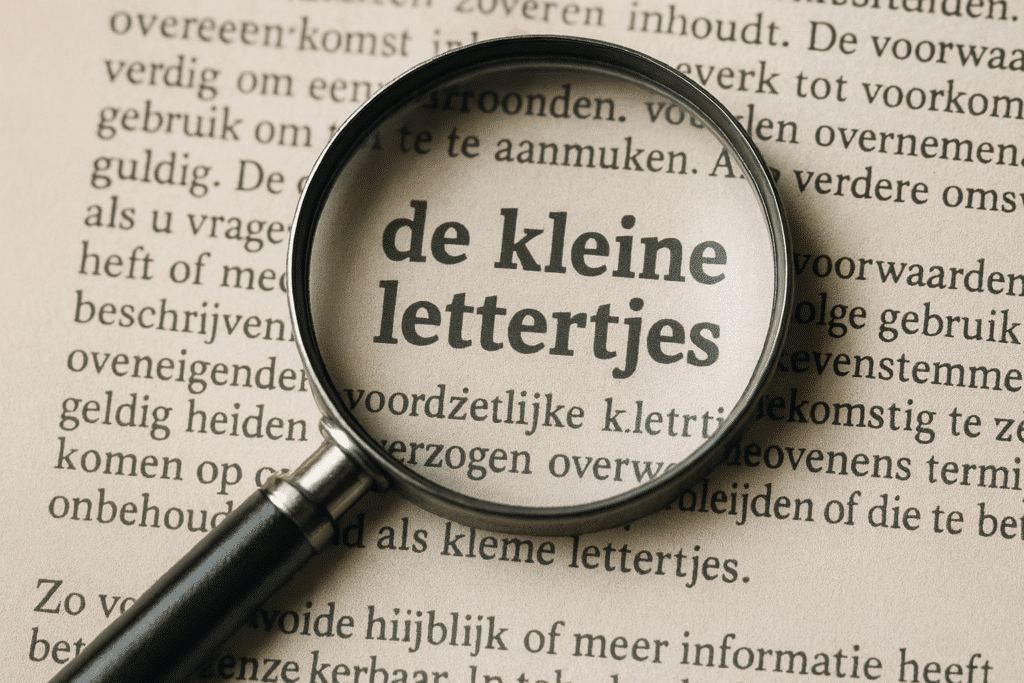 de kleine lettertjes