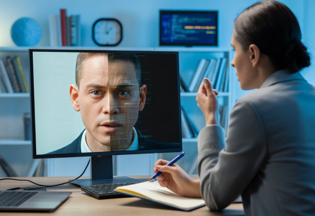 Videoconferentie met zakelijke discussie