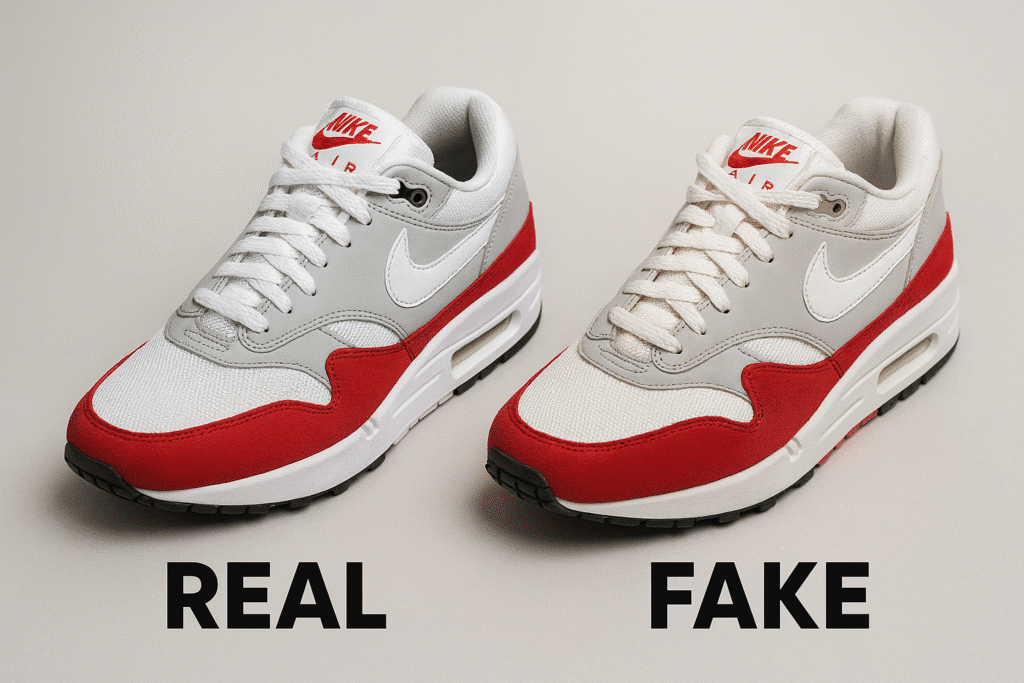 real and fake sneaker