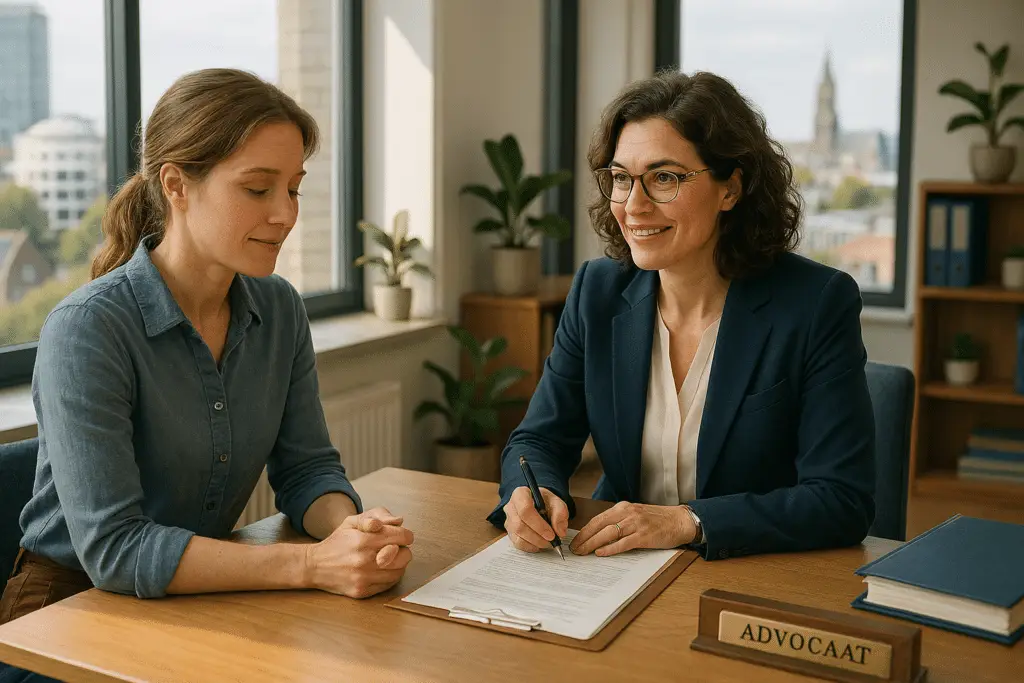 Twee vrouwen in een kantoor gesprek