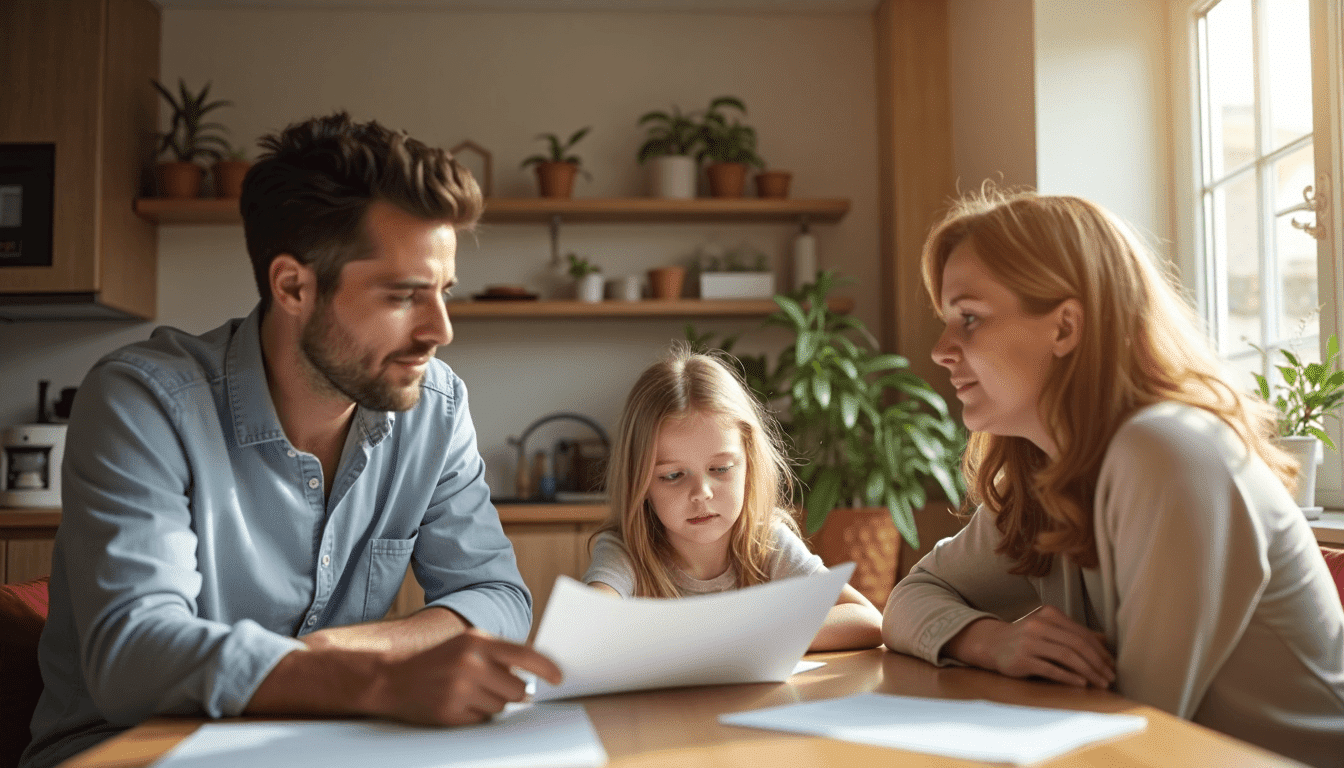 Gescheiden ouders bespreken regeling met dochter