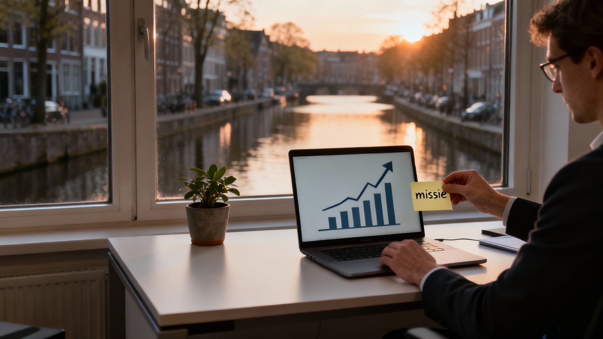 Een groep mensen die samenwerken aan een duurzaamheidsproject, symbolisch voor de groei van maatschappelijk ondernemen