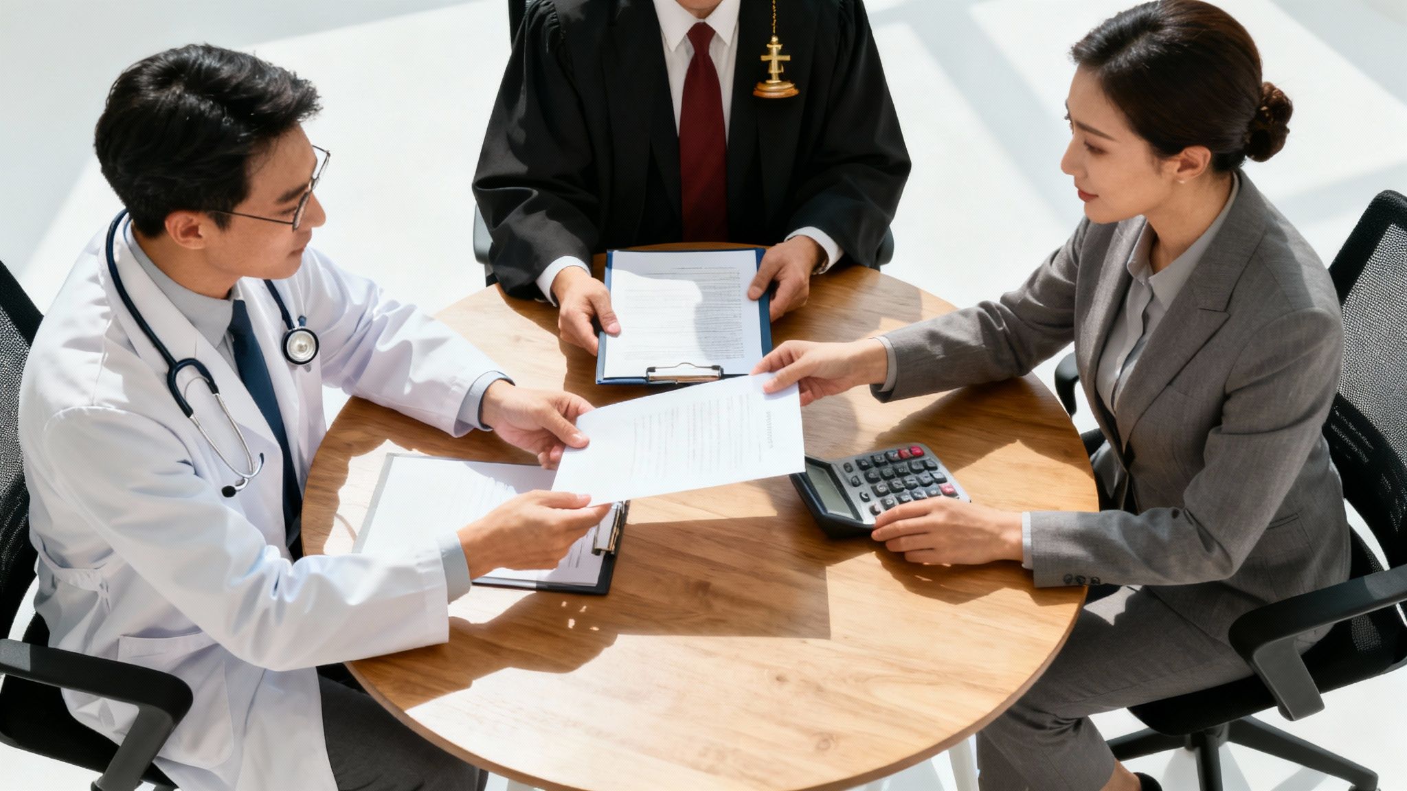 Professionals die samenwerken in een maatschap