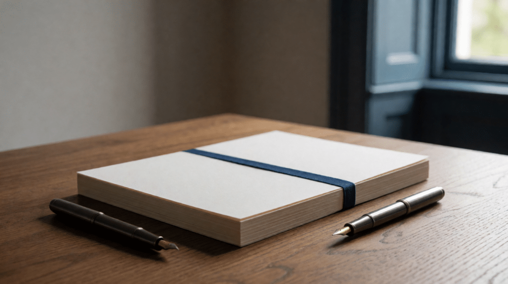 Contractbundel met aan weerszijden een pen erbij gelegd