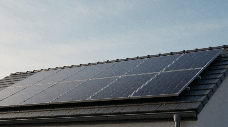 Zonnepanelen op een hellend dak