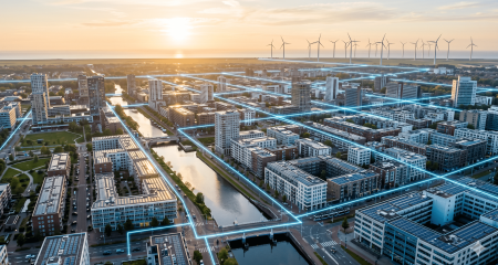 Stad in Nederland symboliseert de energiemarkt voor wie energieleverancier wil worden