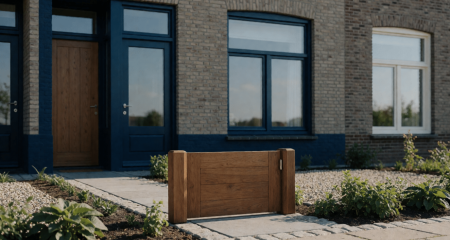 Voortuin met hek voor een Nederlandse rijtjeswoning