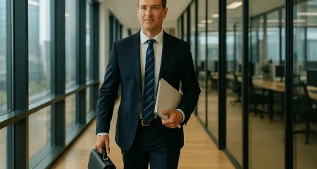 Zakelijke man in kantooromgeving