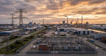 Industrieterrein met een gesloten systeem