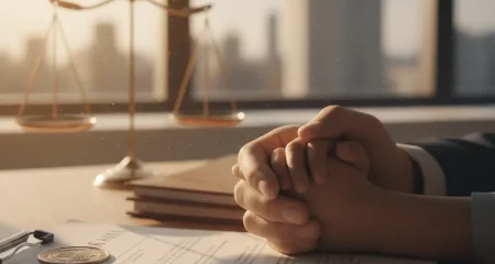 Ouder en kind hand in hand bij een juridische beschermingsprocedure, omgangsregeling en kinderrecht bij echtscheiding in Nederland