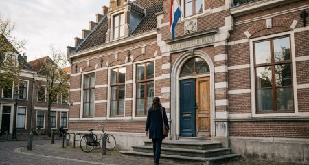 Hoogspanningsmasten boven een weiland bij lage zon