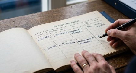 Twee ondertekende contractsets en vulpennen op een vergadertafel
