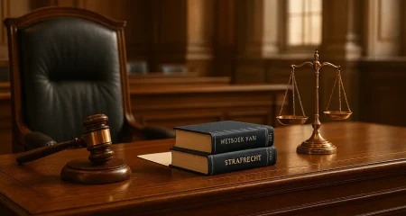 Rechtershamer en boeken over strafrecht