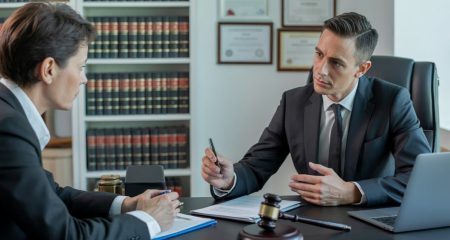Advocaat en cliënt bespreken of zij schadevergoeding eisen bij de rechter