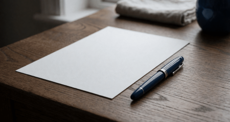 Document met één pen ernaast en een lege plek voor een tweede